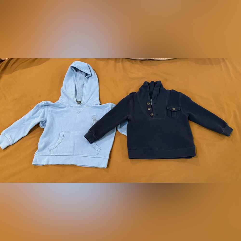 2 boys Ralph Lauren sweatshirts. Good used condition.